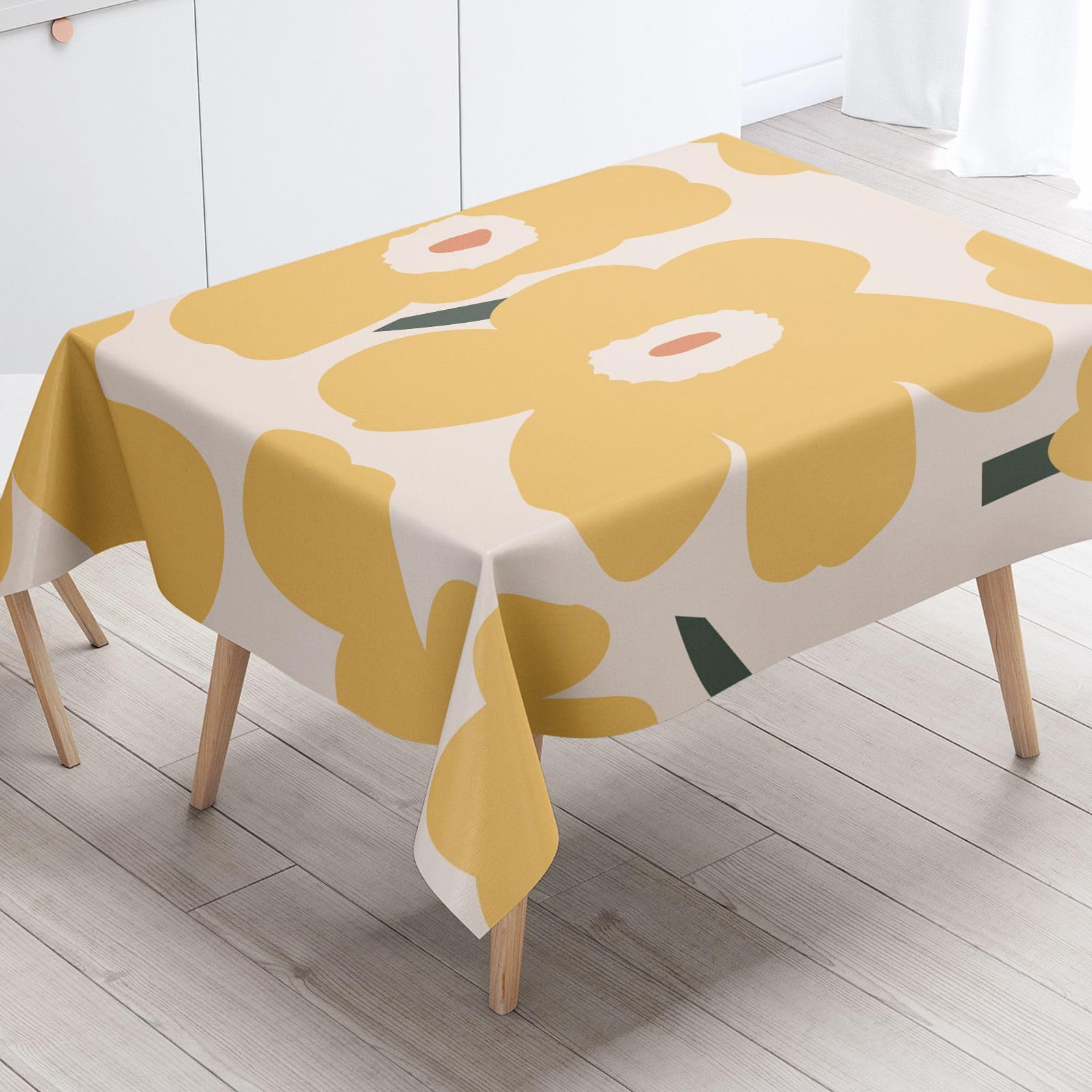 Amazon｜マリメッコ 花柄 テーブルクロス 長方形 食卓マット 撥水加工